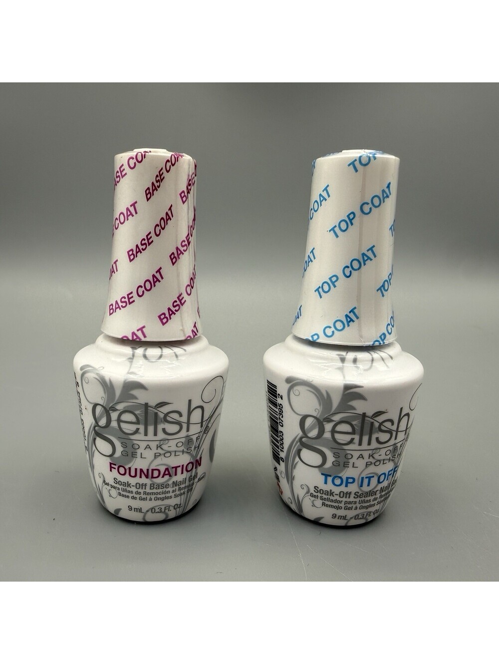 Gelish Dynamic Duo Foundation Base & Top It off Sealer Soak GEL Nail Polish 9 ml